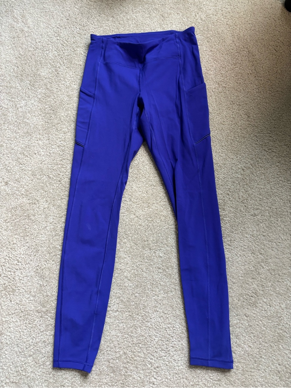 lululemon Royal blue Leggings with side pockets